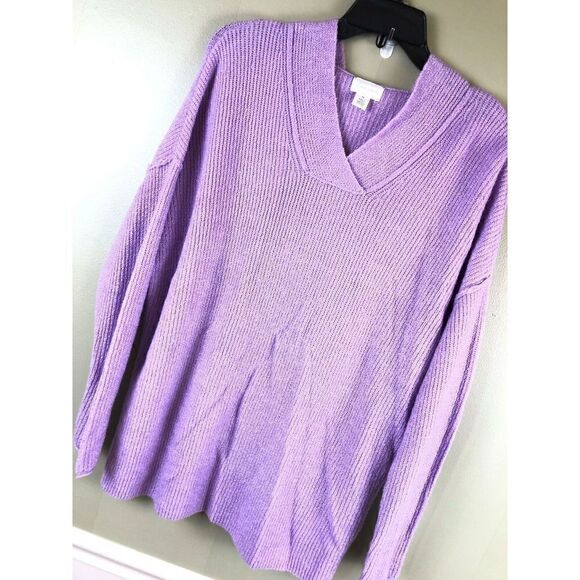 E-163 Caslon soft hoodie long sleeve sweater LAVENDER size XS nwot - Picture 1 of 3